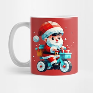 Christmas Santa Bicycle Mug